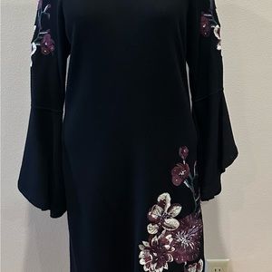 International Concepts
INC women's floral black embroidered sweater dress